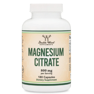 Magnesium Citrate Double Wood Supplement 800 mg Per Serving 180 Capsules