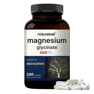 Magnesium Glycinate 500mg 240 Veggie Capsules | Supplement for Sleep, Heart, & Muscle Support