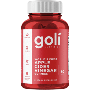 Goli Apple Cider Vinegar Gummy Vitamins - 60 Count - Vitamin B12, Gelatin-Free, Gluten-Free, Vegan & Non-GMO