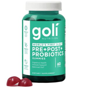 Goli Nutrition Pre+Post+ Probiotic Gummies, 60 Count